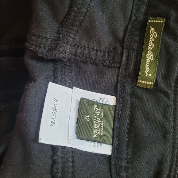 Eddie Bauer Womens Black Velvet Midi Skirt Size 12 - Picture 4 of 6